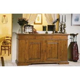 CREDENZA IN LEGNO MASSELLO  L. 201 P. 52 H. 114