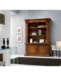 LIBRARY 2 DOORS IN SOLID WOOD CARVED ARTIGIANALE L 164 P 53 H 225