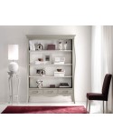 CABINET LIBRARY BICOLORE AMOVIBLE bois massif L 151 H 204 P 47