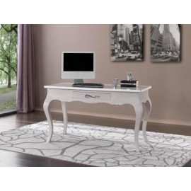 SCRITTOIO BOMBATO BICOLORE SOLID WOOD L. 140 P. 65 H. 80