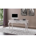SCRITTOIO BOMBATO BICOLORE SOLID WOOD L. 140 P. 65 H. 80