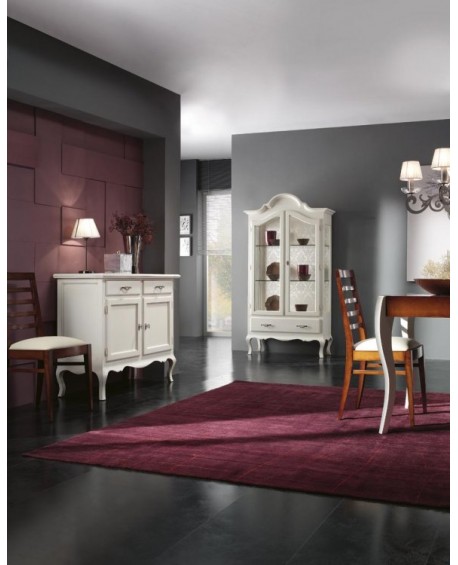 MOBILE CREDENZA GLOSS WHITE WOOD L 114 P 49 H 97