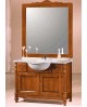 MOBILE BAGNO ARREDO LEGNO MASSELLO ARTE POVERA CLASSICO CON SPECCHIERA