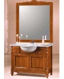 MOBILE BAGNO ARREDO LEGNO MASSELLO ARTE POVERA CLASSICO CON SPECCHIERA