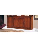 CREDENZA CREDENZONE  IN LEGNO MASSELLO COLORE NOCE L 227 - p 46 h 100