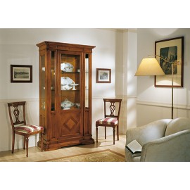 VETRINA CRISTALLIERA STILE BASSANO LEGNO MASSELLO L 118 P 48 H 213