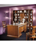 DESK INTAGLIATA SILVER LEAF WOOD MESSELLO L 185 P 90 H 80