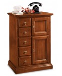sideboard WOOD CREDENZA CASSETTIERA 5 DRAWERS L 75 P 40 H 100