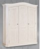 SCHRANK 3 DOORS FIR GEBÜRSTETEN WEISS MASSIVHOLZ HOLZ L 181 P 63 H 219