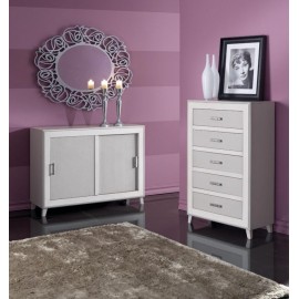 CREDENZA LEGNO ANTE SCORREVOLI COLORE BIANCO L 120 P 40 H 88