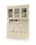 CREDENZA CRISTALLIERA 3 ANTE DIPINTO LACCATO BIANCO