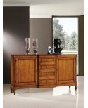CREDENZA SOLID WOOD - WALNUT COLOR L 202 P 52 H 113