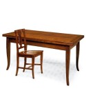 TABLE EN BOIS DE NOIX DE COULEUR BASSANO - excellente finition L160X85 PROROGATION 2Toutes 40 cm