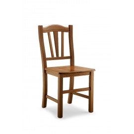 SEDIA LEGNO COLORE NOCE SCURO SEDUTA LEGNO