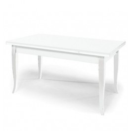 MATT WEISS TISCH EXTENDABLE 180x90 (2all.cm50) Massivholz weiß lackiert