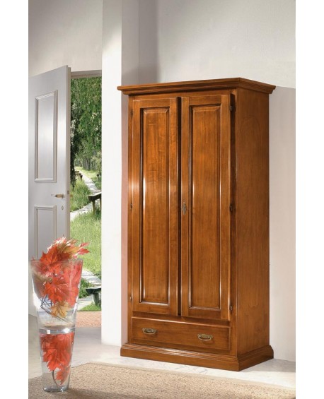 CABINET 2 PORTES EN BOIS SOLIDE L 90 P 45 H 180