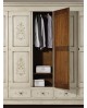 CABINET DOORS 6 DRAWERS L 300 P 61 H 240 DECORATED IVORY ARTIGIANALE SOLID WOOD