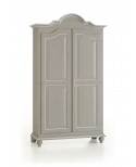 CABINET 2 DOORS SOLID WOOD L 112 P 46 H 204 GRAY COLOR AND WHITE
