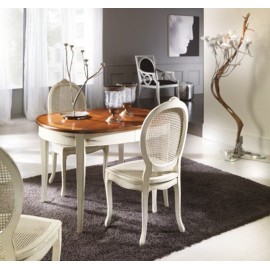 OVAL TABLE INTARSIATO BICOLORE SOLID WOOD L 115 P 203 P 95 L 95 open