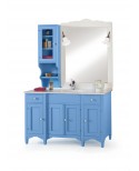 ARREDO BAGNO in legno massello L CM 129 P CM 61 + SPECCHIO VARI COLORI