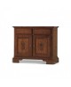 CRISTALLIERA  CREDENZA + VETRINA INTAGLIATA IN LEGNO MASSELLO L 162 P 42 H 228