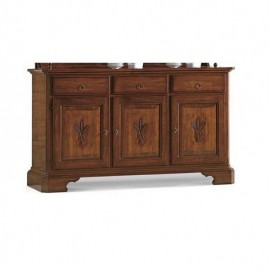 CREDENZA INTAGLIATA IN LEGNO MASSELLO L 163 P 49 H 98