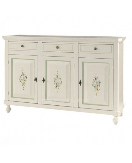 CREDENZASOLO BASE 3 ANTE DIPINTO LACCATO BIANCO SALA CUCINA