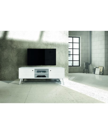 PORTA TV 160x45 H. 55 ABETE BIANCO SPAZZOLATO