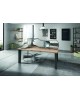 TAVOLO ROVERE IMPIALLACCIATO 250x100 SP.4  FISSO