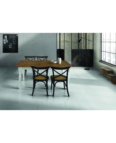 TAVOLO ROVERE IN LEGNO BICOLORE COME FOTO 90X90 ALL