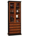 LIBRERIA VETRINA CASSETTI LEGNO MASSELLO LACCATO