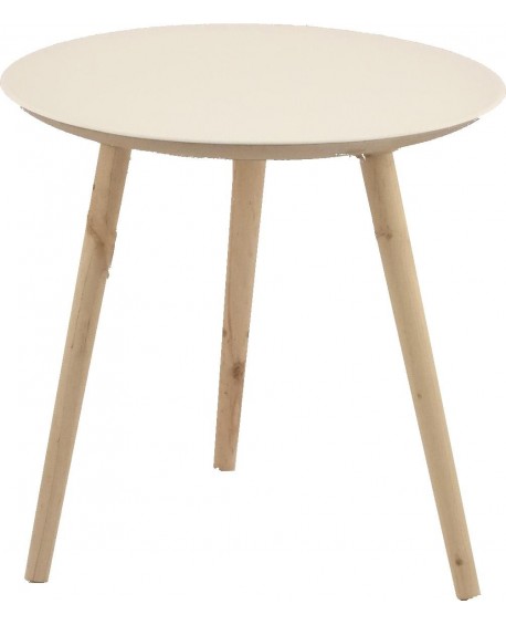 Tavolo Rotondo Odile 4 Coperti Legno Massello Hevea Mdf