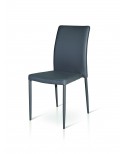 SEDIA ECO PELLE GRIGIO SCURO