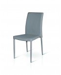 SEDIA ECO PELLE GRIGIO CHIARO