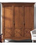 ARMADIO LEGNO MASSELLO CON INTARSIO - ARTIGIANALE MONTATO