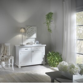 Armario DE CAMPO PROVENZALE lacado cepillado BLANCO - MADERA SÓLIDA VENETO