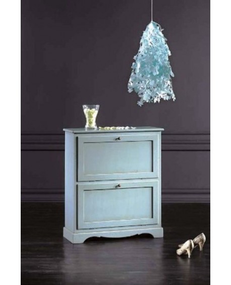 Doble de madera SHOE PROFUNDIDAD arte pobre color oscuro NUEZ