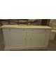 TAM cupboard DRESSER WITH WOOD DECORATED MATT WHITE GOLD