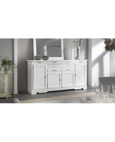 CREDENZA COUNTRY PROVENZALE L 222 P 52 H 108 - LEGNO MASSELLO vari colori