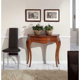 TAVOLO LEGNO CONSOLLE 1 CASSETTO BOMBATA L 93 P 38 H 80