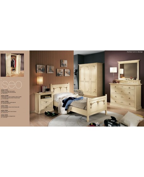 CAMERA COMPLETA IN LEGNO MASSELLO DECORATA A MANO COME FOTO VARI COLORI