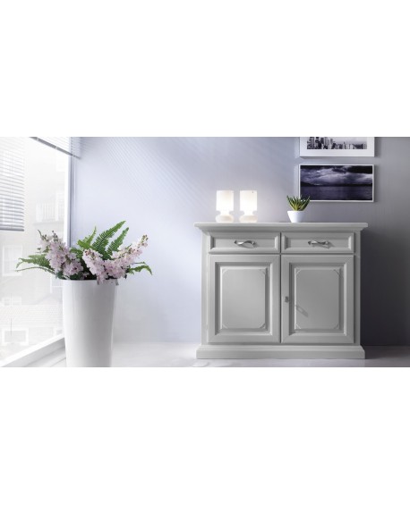 CREDENZA CREDENZINO IN LEGNO MASSELLO VARI COLORI L 124 P 52 H 97
