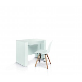 Consolle nobilitato finitura bianco   90x50 4 all. cm.45