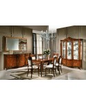 credenza in legno massello con intarsio stile barocco L 197 p 50 h 100