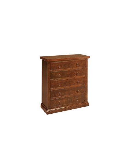 DRAWER CHEST OF WOOD 5 cinquino POOR ART WITH WALNUT VENETA