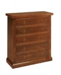 DRAWER CHEST OF WOOD 5 cinquino POOR ART WITH WALNUT VENETA