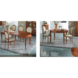 tavolo ovalino legno massello allungabile 115x95 aperto 203x95