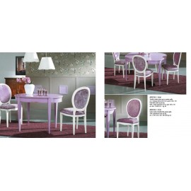 tavolo 80x110 allungabile a 130x110 ovalino legno massello vari colori