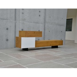 Porta tv legno rovere nodato finitura grano