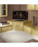 PORTA TV AD ANGOLO LEGNO MASSELLO 104X104 P115 H 48